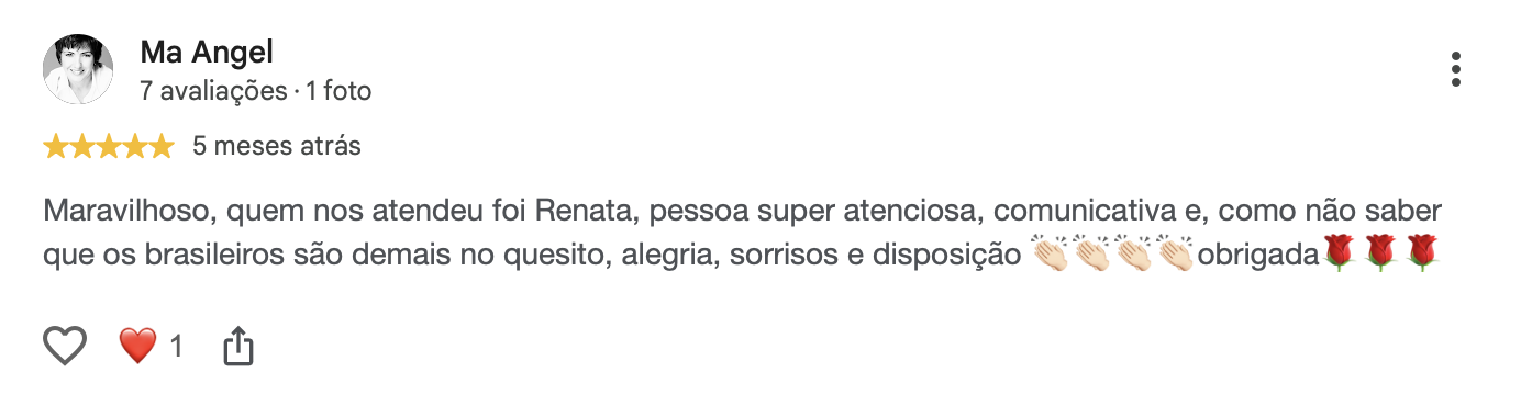 Avaliação no Google 6